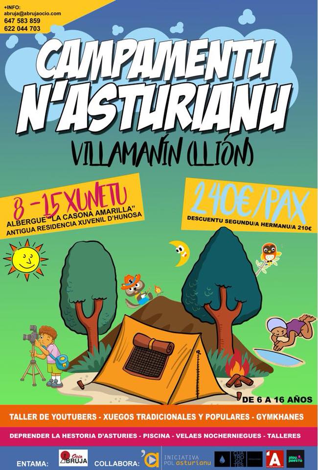 Villamanín va acoyer un campamentu de branu n’asturianu pa neñes y neños de 6 a 16 años
