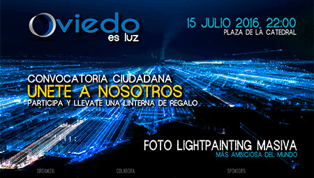 Oviedo es luz: foto lightpainting masiva