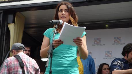 Cotiello va ser la pregonera de la XXIII Fiesta de la Oficialidá de la Llingua Asturiana en Bimenes