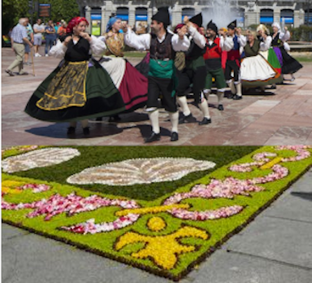 Baille y alfombra floral