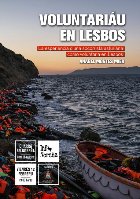Charra-alderique 'Voluntariáu en Lesbos. La esperiencia d'una socorrista asturiana como voluntaria en Lesbos'