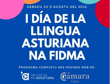 Cartelu Día de la Llingua Asturiana na LXV FIDMA