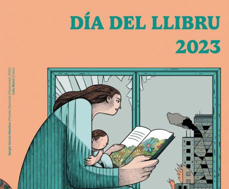 Cartelu Día del Llibru 2023 España 'bable'