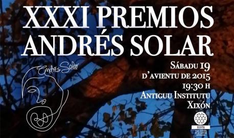 Esti sabadu entregense los XXXI Premios Andrés Solar