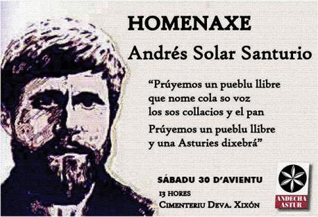 Cartelu homenaxe Andrés Solar 2017