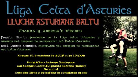 Cartelu llucha baltu n'Uviéu Lliga Celta d'Asturies