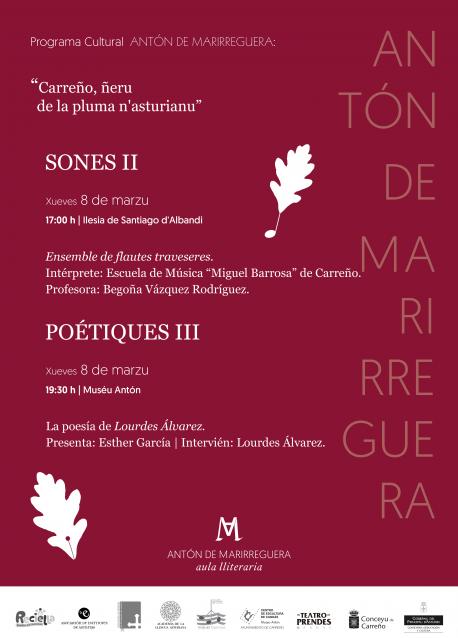 Poesía y música nuna xornada nueva del Programa Cultural Antón de Marirreguera