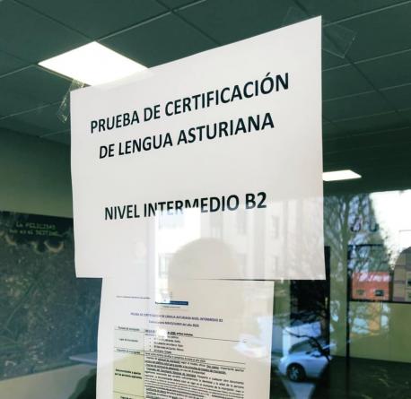 Cartelu Prueba de Certificación d'Asturianu B2