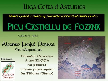La Lliga Celta entama una visita guiada al castru Picu Castiellu de Fozana