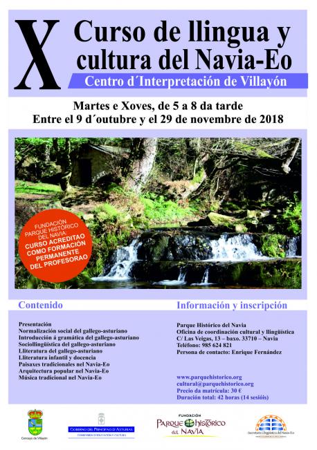 Aberto el prazo de matrícula pra el X Curso de Llingua y Cultural del Navia-Eo en Villayón