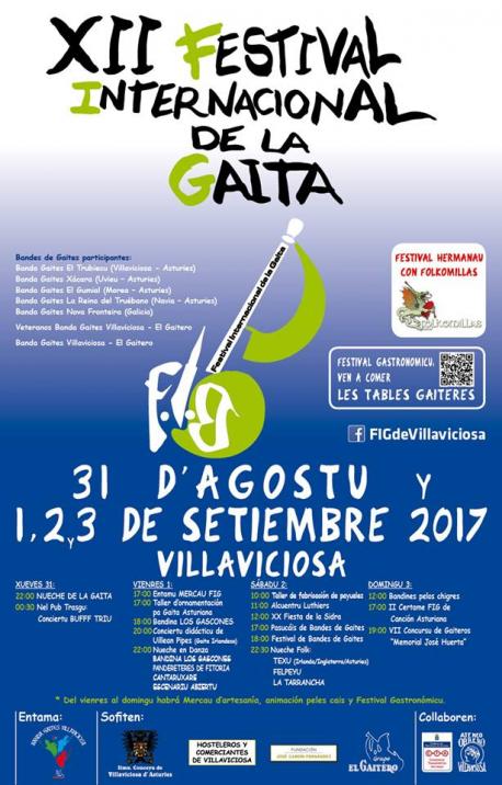 El XII Festival Internacional de la Gaita enllena d’actividaes Villaviciosa