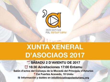 Cartelu Xunta d'Asociaos Iniciativa pol Asturianu