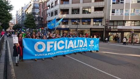 Manifestación del XL Día de les Lletres Asturianes