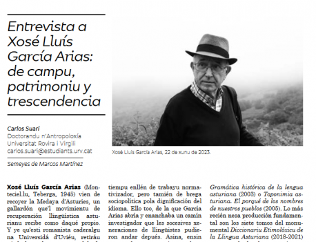 Entrevista de Carlos Suari a Xosé Lluis García Arias