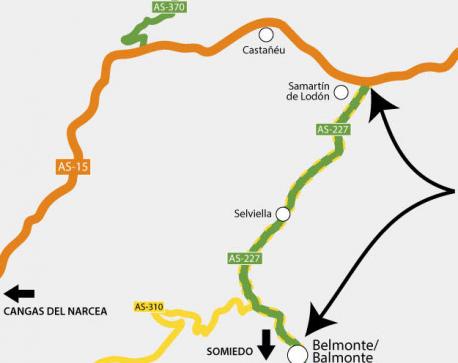 Infografía actuación AS-227 Samartín de Llodón-Balmonte mapa