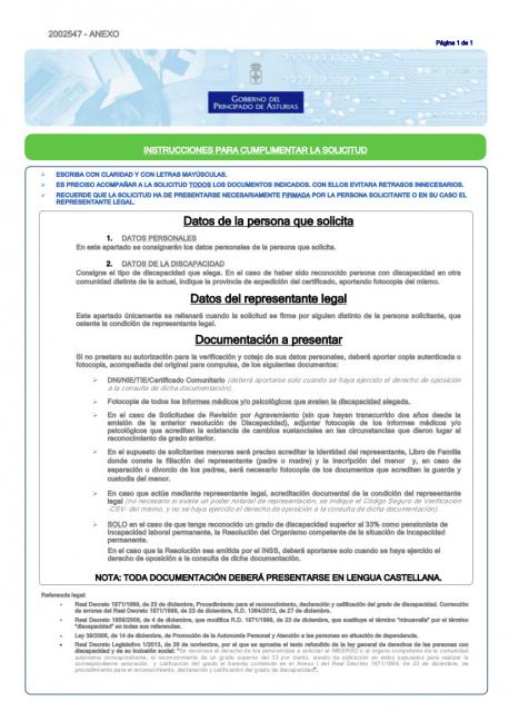 La Conseyería de Servicios y Derechos Sociales obliga a presentar documentación “en lengua castellana”