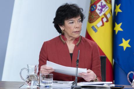 Isabel Celaá tres el Conseyu de Ministros