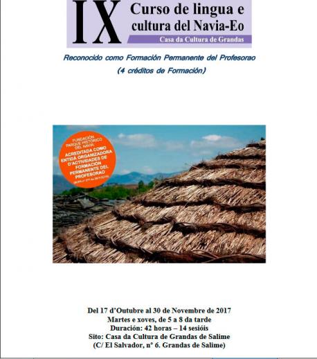 Últimos díes p'apuntase al IX Curso de Lingua e Cultura del Navia-Eo
