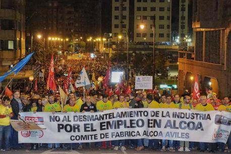 Manifestación Alcoa Avilés