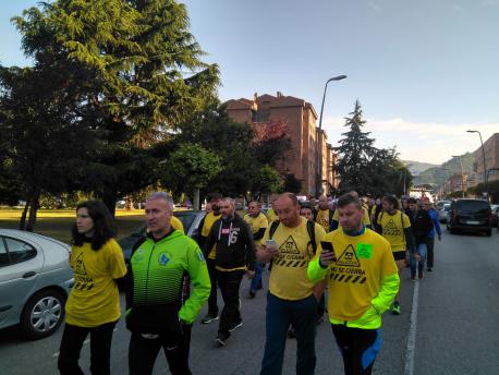 Marcha trabayadores d'Alcoa a Madrid