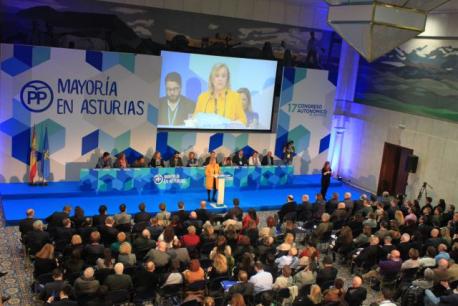 Mercedes Fernández ye reelixida presidenta del PP col apoyu del 96 por cientu de los compromisarios