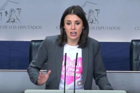 Irene Montero (Podemos) xúntase a la petición d'oficialidá