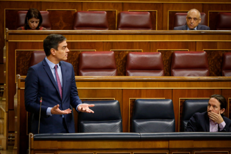 Pedro Sánchez y Pablo Iglesias Congresu estáu d'alarma 