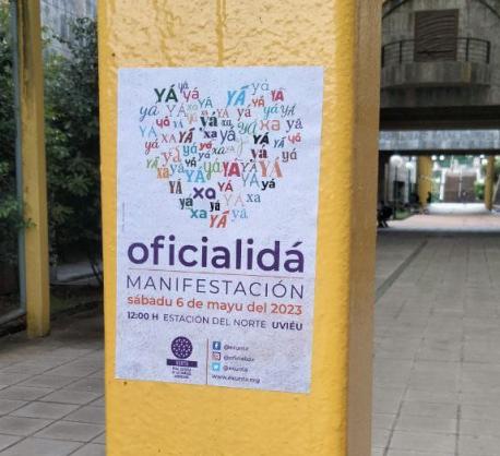 Pegadiella manifestación Oficialidá XDLA XLIV Día de les Lletres Asturianes