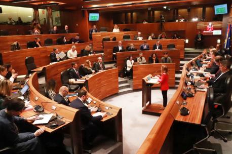 Plenu de Presupuestos 2023 enmiendes totalidá Xunta Xeneral Ana Cárcaba