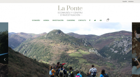 Portada de la web de La Ponte-Ecomuséu n'asturianu
