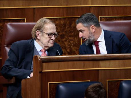 Ramón Tamames y Santiago Abascal moción de censura