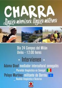 Charra-alderique 'Llingües minorizaes, llingües maternes'