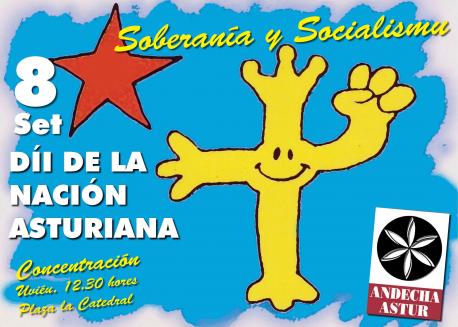 Andecha Astur convoca un actu políticu n’Uviéu nel Día de la Nación Asturiana