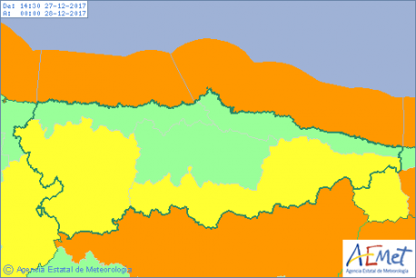 Asturies alerta 27 d'avientu Bruno