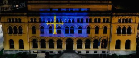 Bandera en Presidencia pol 25 de mayu