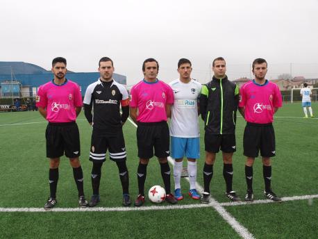 Capitanes y cuartetu arbitral Asturies-Galicia
