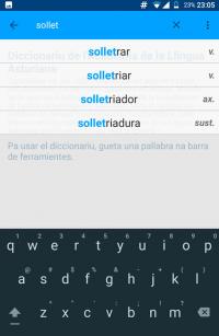 Softastur asoleya un 'Diccionariu' d'asturianu nuevu más completu p'Android