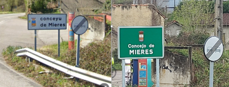 Cartelu Conceyu Mieres sustituyíu