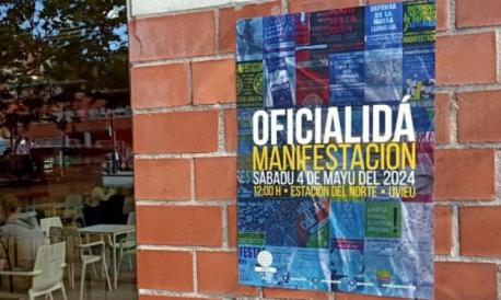 Cartelu mani oficialidá XDLA pol XLV Día de les Lletres Asturianes