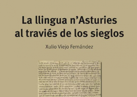 Cubierta 'La llingua n'Asturies al traviés de los sieglos' de Xulio Viejo