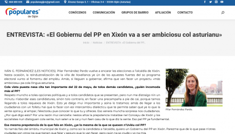 Entrevista web PP Pilar Fernández Pardo Les Noticies