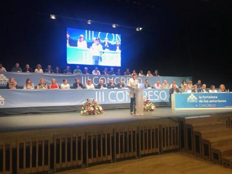 Foro aclama a Moriyón como presidenta y refuga incluyir una referencia a Asturies nos sos estatutos