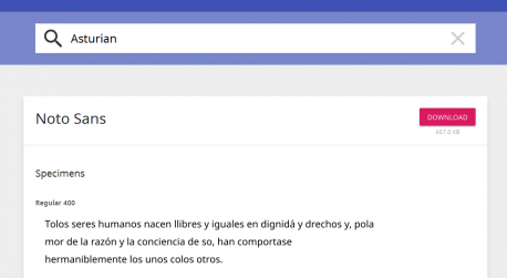 Google abre la fonte Noto, qu’inclúi la grafía del asturianu y d’otros 800 idiomes de tol mundu