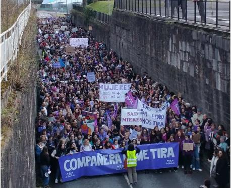 Manifestación 8-M en Mieres