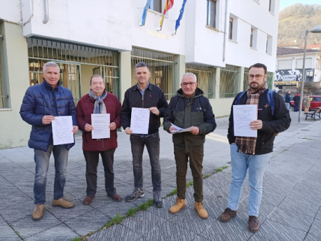 Marcelino Martínez Menéndez, Pablo Xuan Manzano, Rafael Palacios, Xicu Ilesies y Xuan Pandiella