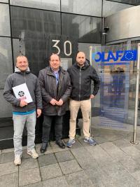 Paulo Arboleya, Pernardo Barrena y Mario Arbesú na OLAF