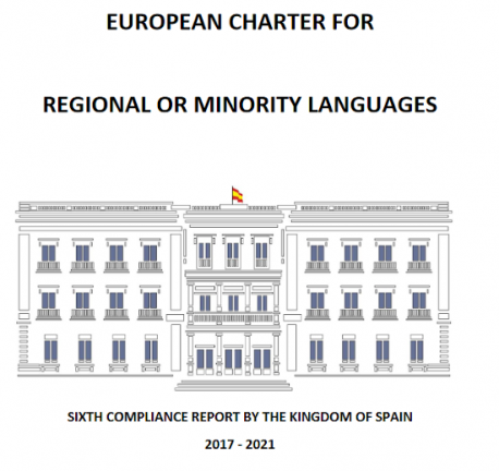 Portada sestu informe Carta Europea de Llingües Minoritaries España