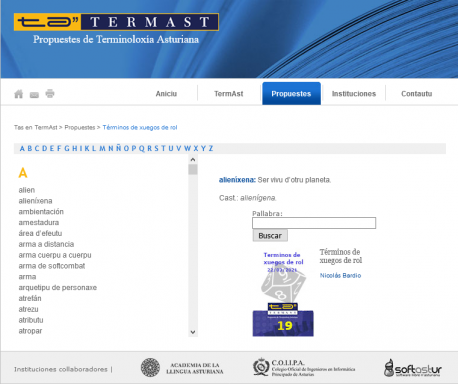 'Términos de xuegos de rol' de Nicolas Bardio TermAst