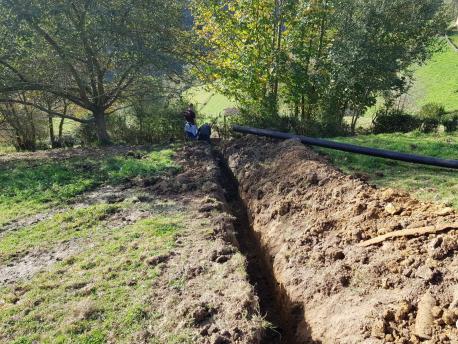 1.800 vecinos van beneficiase de la prolongación del colector de Bimenes