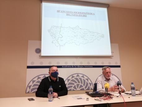 Xosé Antón González Riaño y Francisco José Llera Ramo presentación avance III Encuesta Sociollingüís